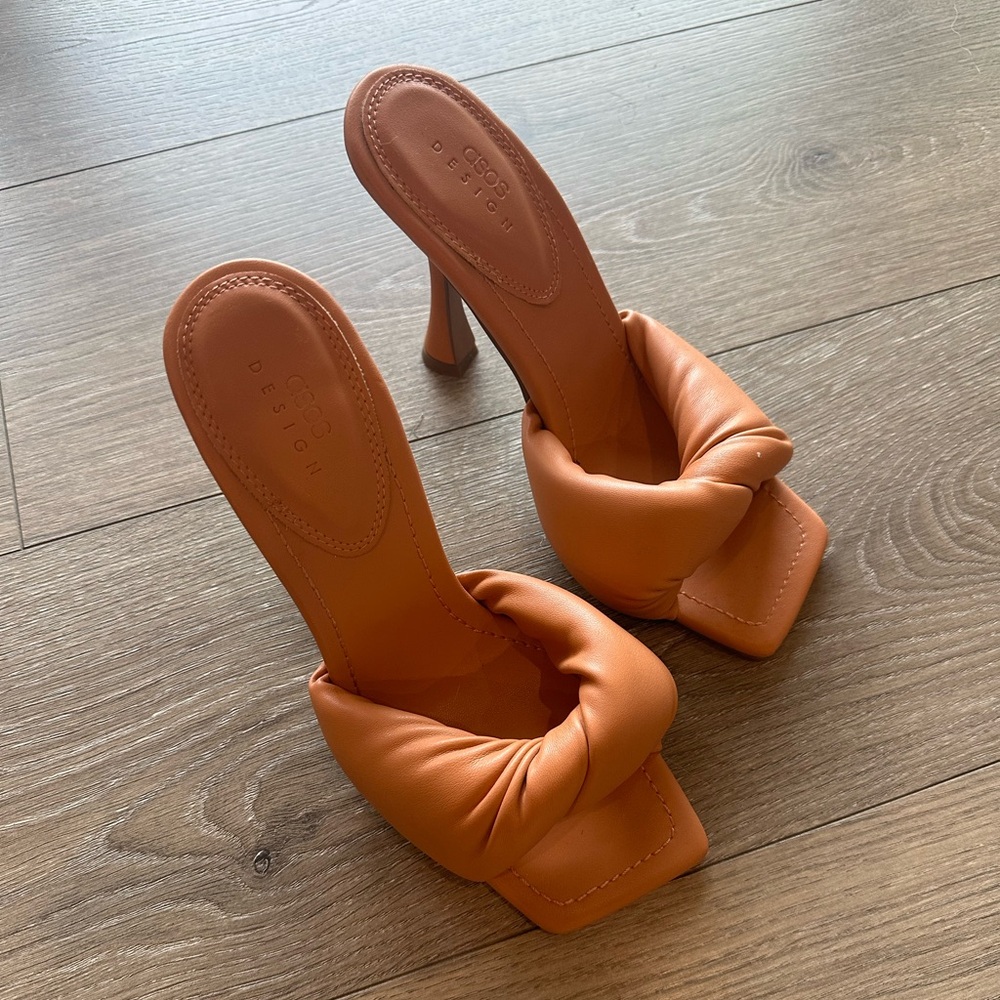 ASOS cognac high heels